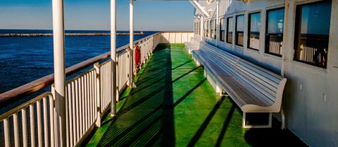 Ferry Deck With Delaware Bay View