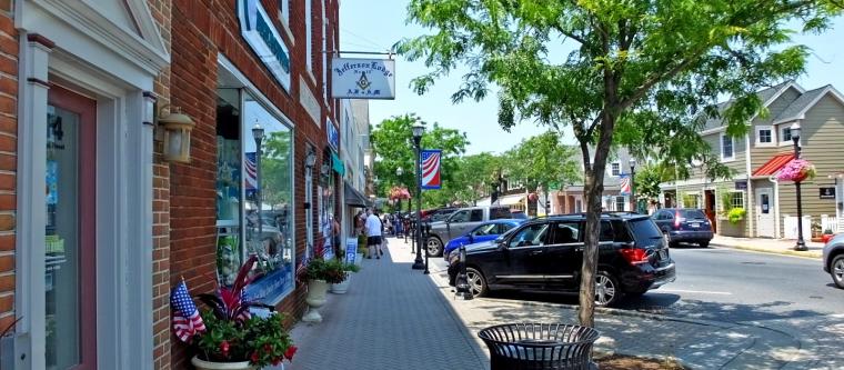 Lewes downtown trees