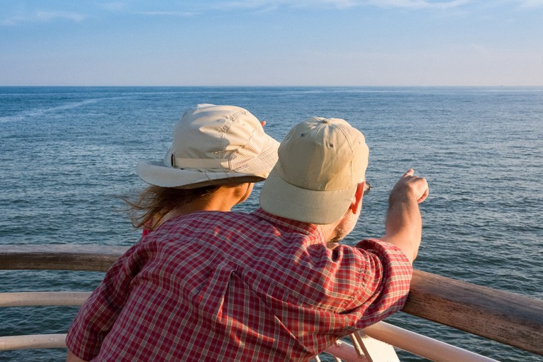 Taking in the view from the Cape May Lewes Ferry