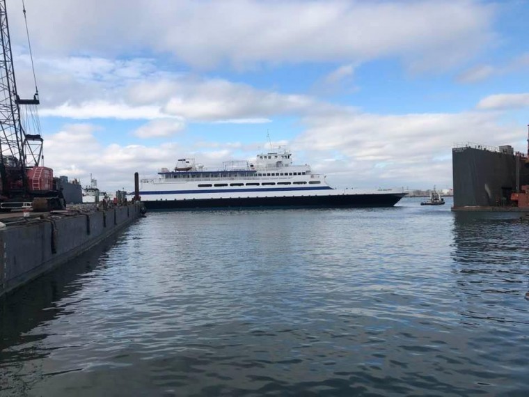 Cape Henlopen setting sail from Staten Island back to Cape May