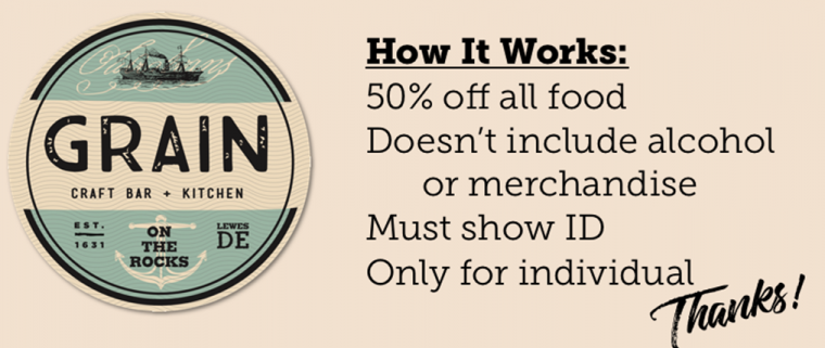 Grain employee discount offer