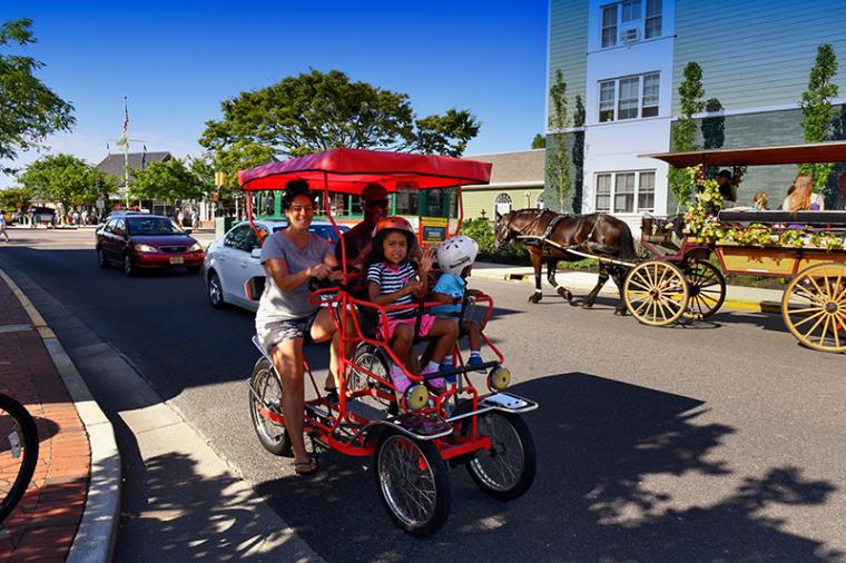 Family biking in Cape May County, NJ
