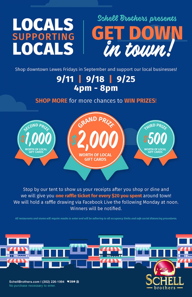 Shop in Downtown Lewes, DE on Fridays in September for a chance to win