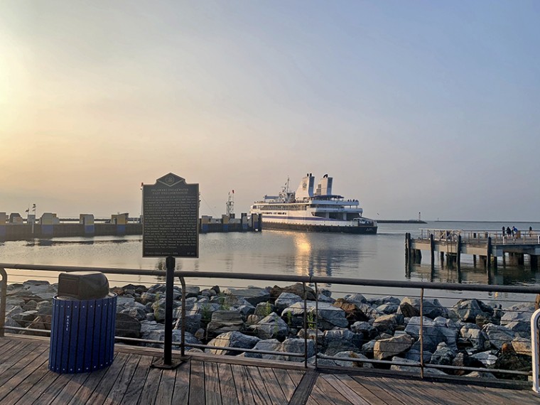 the cape may-lewes ferry departing from the Lewes terminal in Lewes, DE