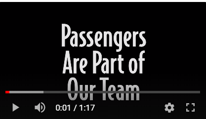 Title Slide to a short video on Passenger Responsibilities in keeping safe during COVID-19