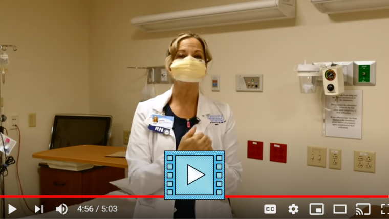 graphic video link to a video on mask hygiene