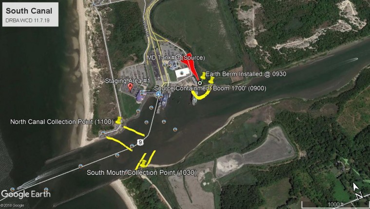 map of the Cape May Canal used in emergency response drills
