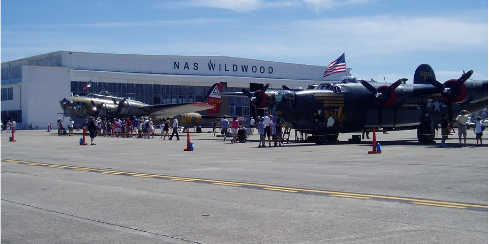 Historic Naval aircraft outside Naval Air Station Wildwood, located at the Cape May Airport