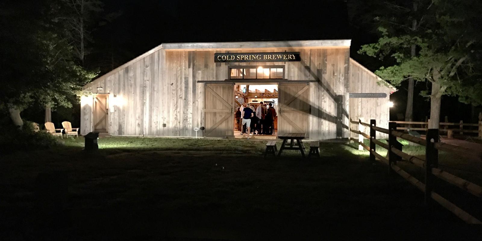 Cold Spring Brewery, built in 2016 with old barn wood in an 1804 barn style