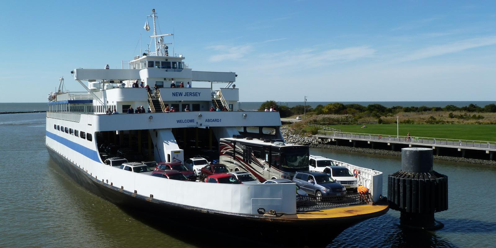 Ferry MV New Jersey arriving at Cape May Terminal