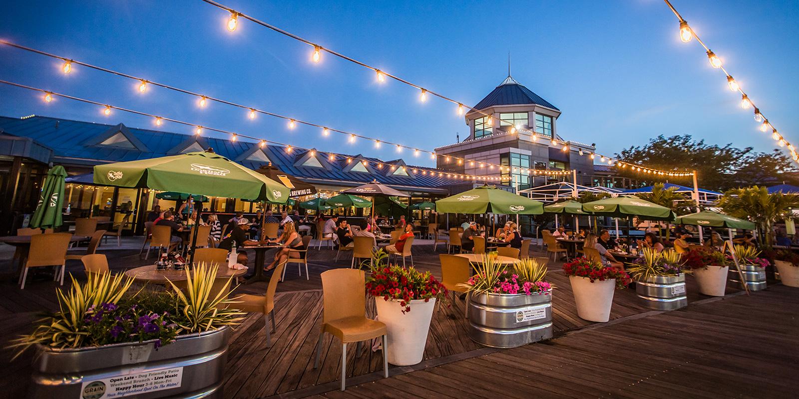 Outdoor Waterfront Dining at Grain On the Rocks at the Lewes Ferry Terminal