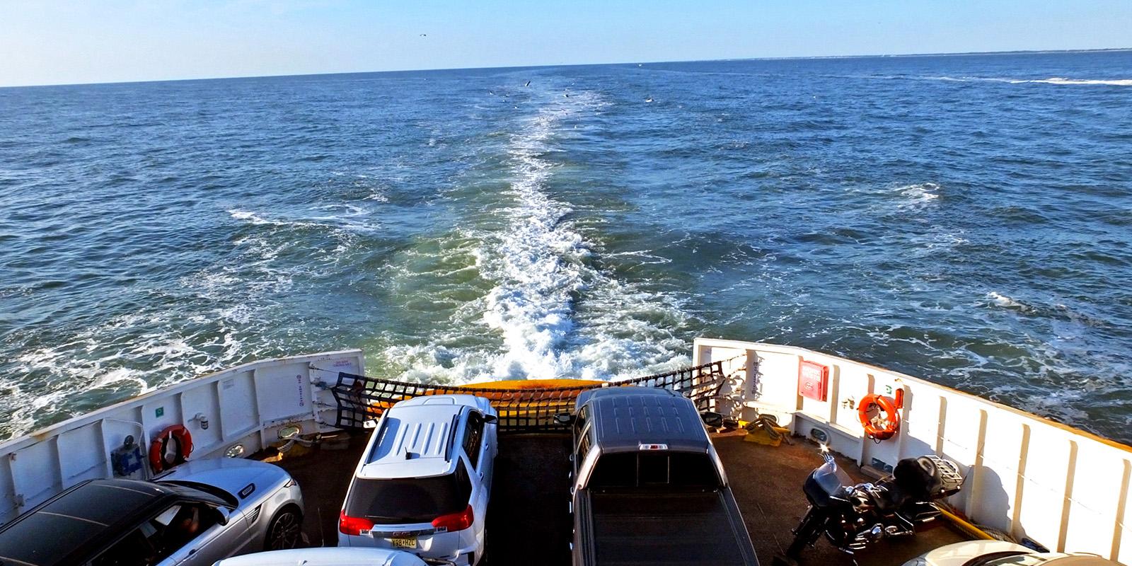 Cruising across the Delaware Bay aboard the Cape May-Lewes Ferry