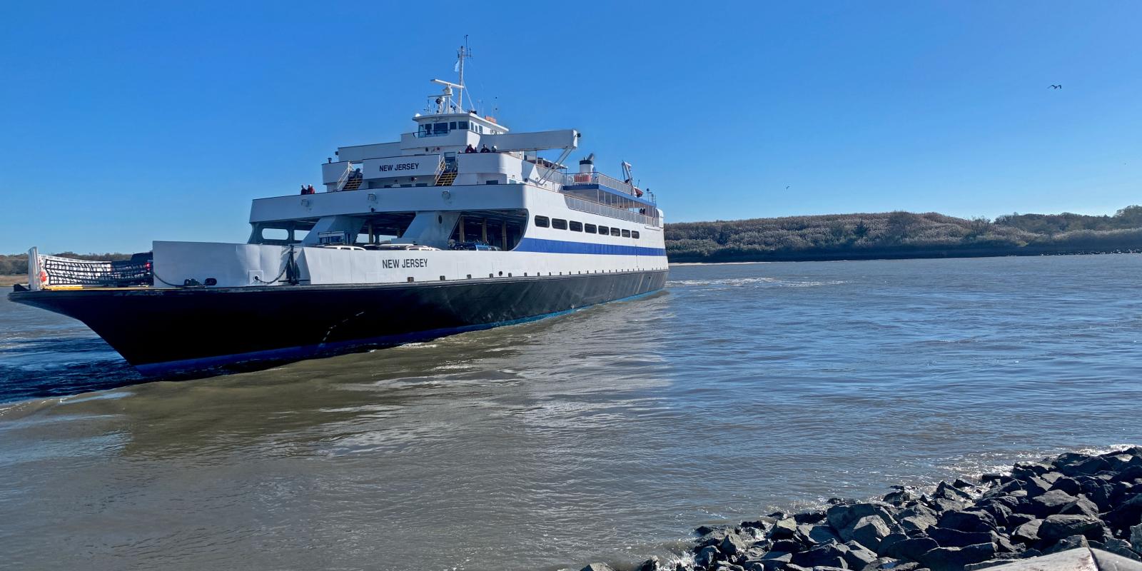 The M/V NJ departs Cape May