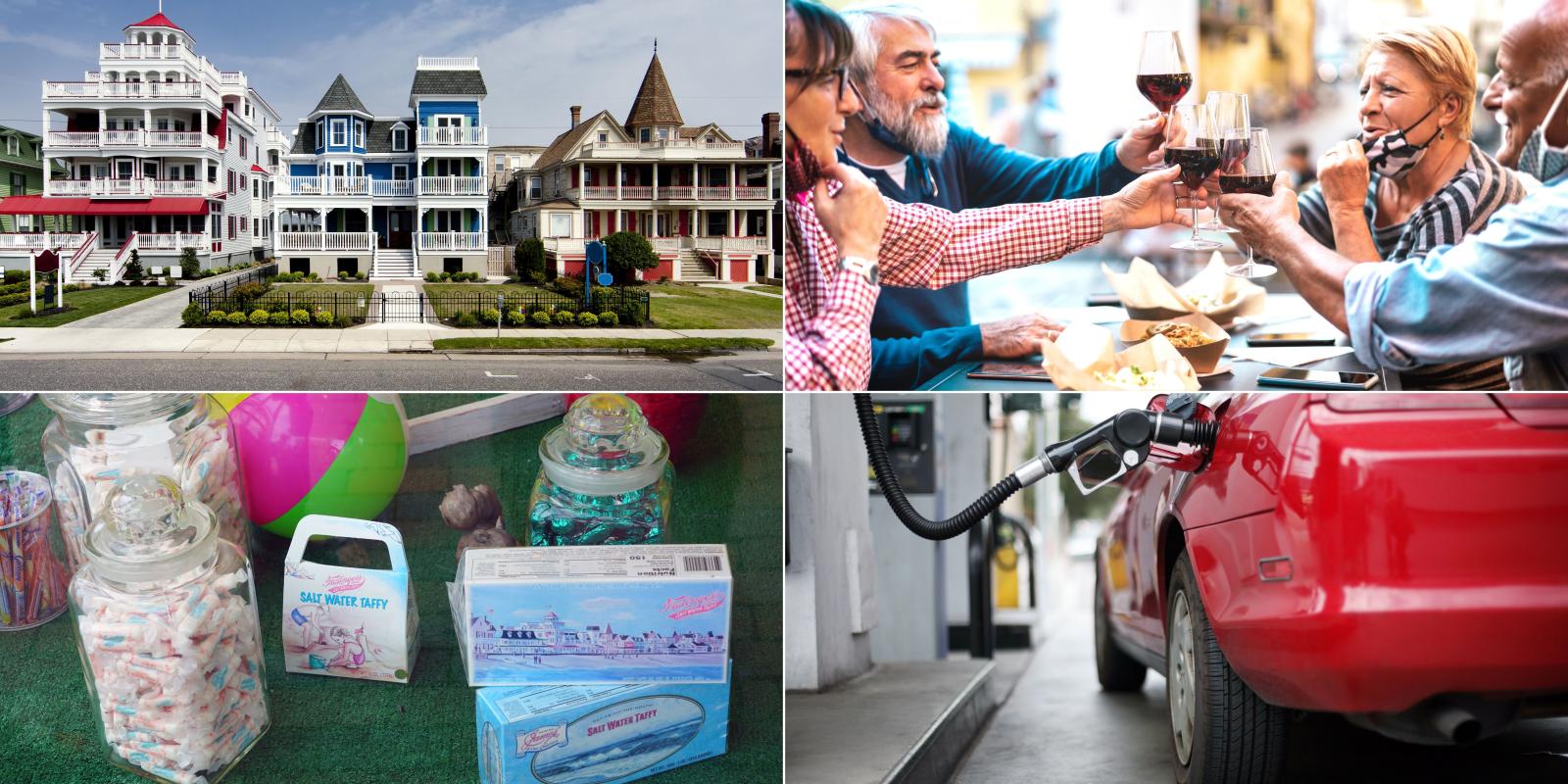 4 shutterstock images depicting ways passengers spend $ locally