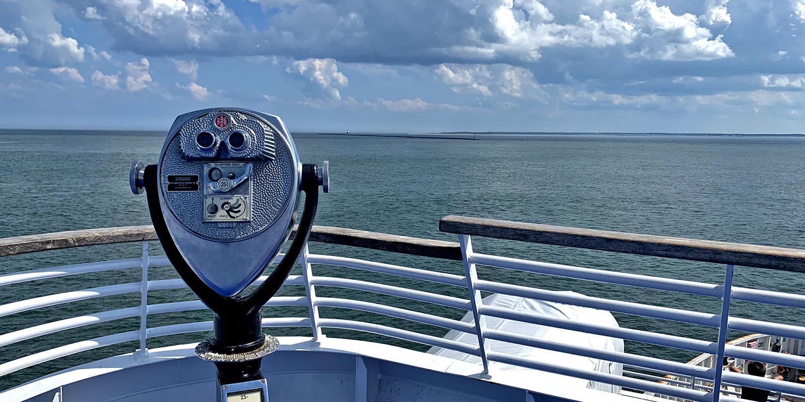 View of the Delaware Bay from the deck of the Cape May-Lewes Ferry