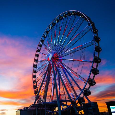 Capital Wheel at sunset