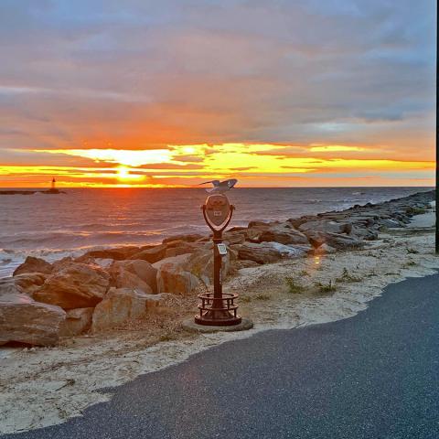 Sunset from Douglass Park in North Cape May, NJ