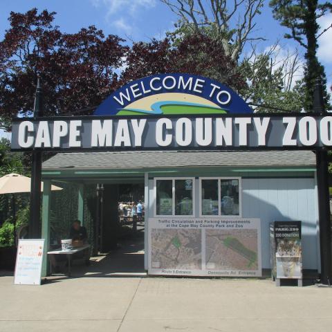 The entrance to the Cape May County Zoo is shown in this photo