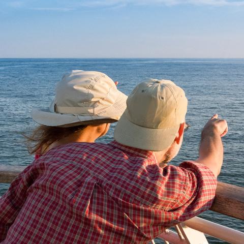 Taking in the view from the Cape May Lewes Ferry