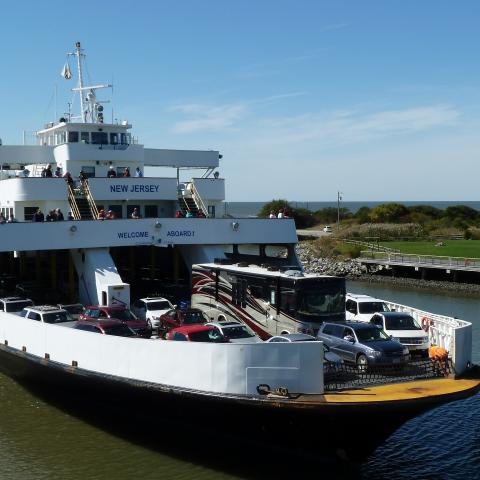 Ferry MV New Jersey arriving at Cape May Terminal