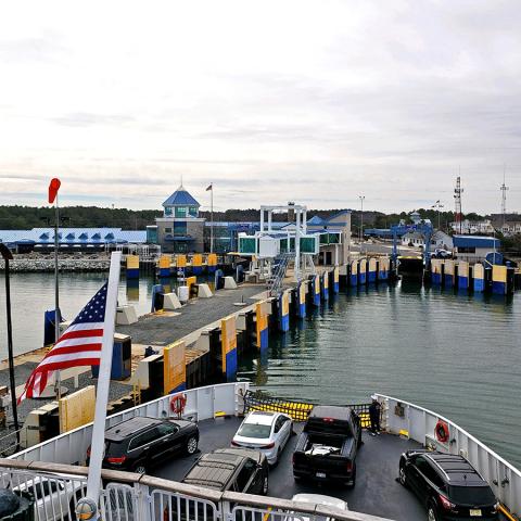 Ferry arriving into Lewes, DE