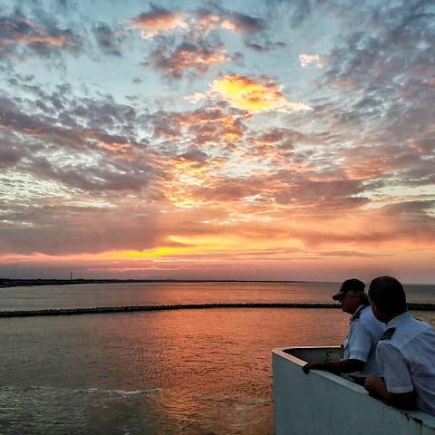 Sunset from the ferry