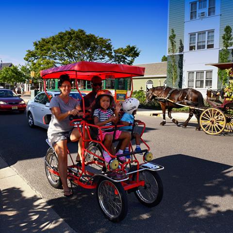 Family biking in Cape May County, NJ 