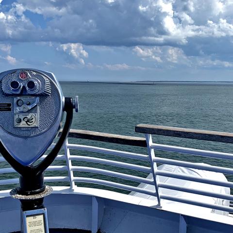 View of the Delaware Bay from the deck of the Cape May-Lewes Ferry