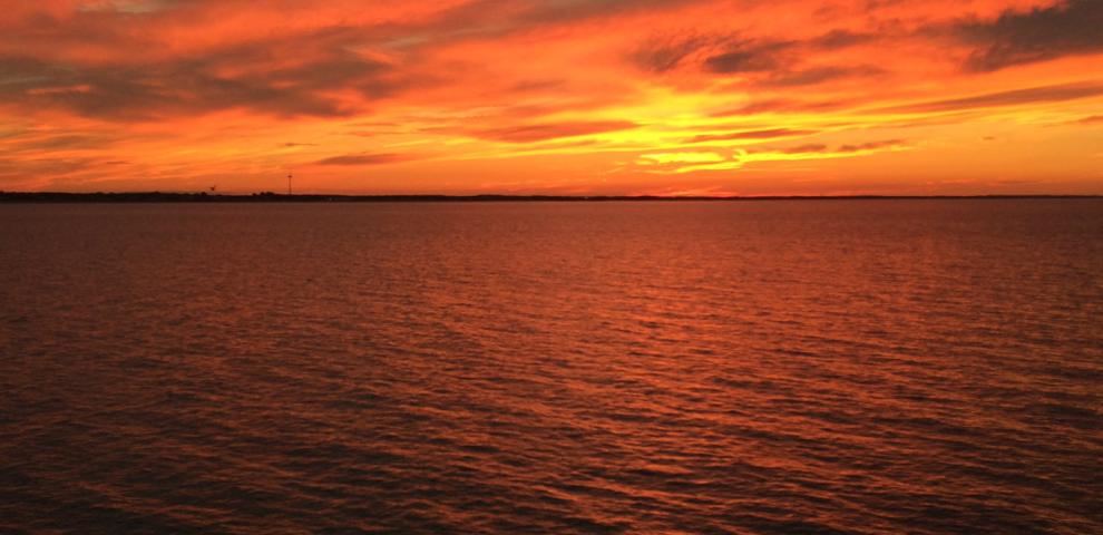 Sunset over Delaware Bay