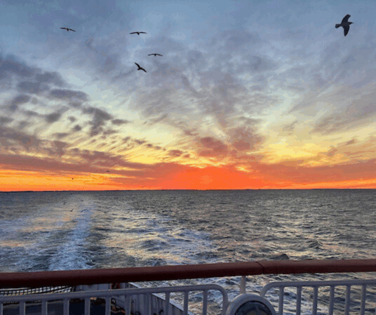 The Cape May - Lewes Ferry Sunset views of Delaware Bay are some of the best in the world