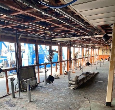 Inside salon of MN NJ taken down to studs