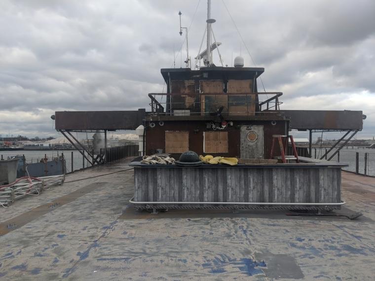 Lido Bar stripped for repainting