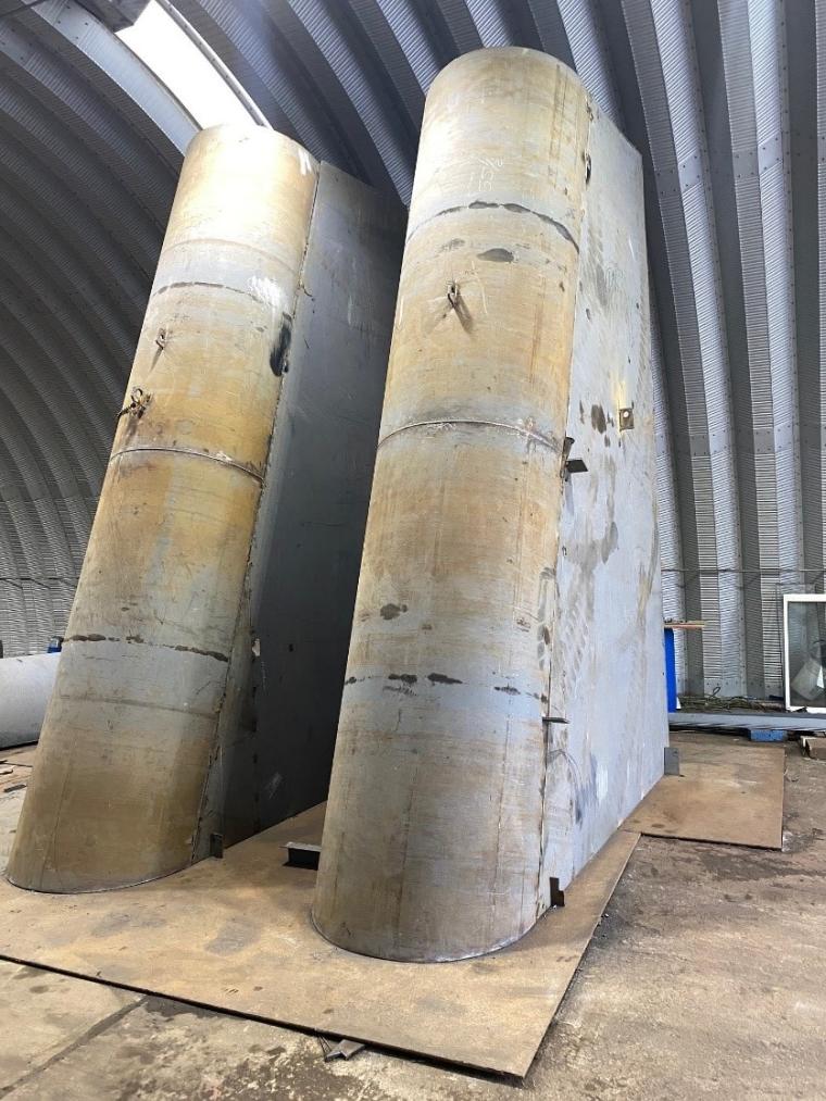 Ferry stacks removed for refurbishment