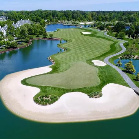 Baywood Greens Golf Course Long Neck Delaware flower-lined fairway