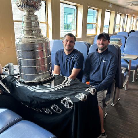 Gianni and Justin two hockey fans from Syracuse headed to Rehoboth for vacation.