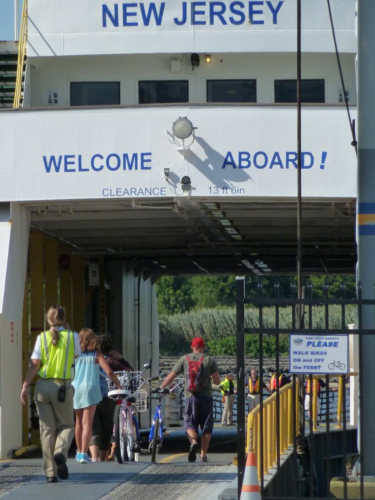 Bicycles Boarding the MV NJ Bicycles Boarding the MV NJ