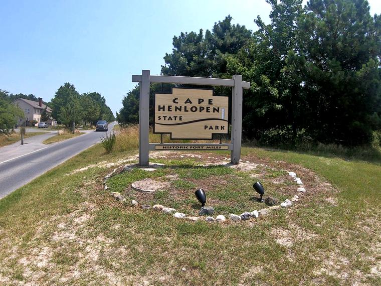 Entrance to Cape Henlopen State Park in Lewes, DE