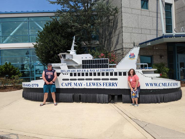 Erik and Jill at the Cape May terminal