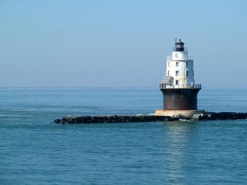 Harbor of Refuge LIghthouse as seen from the Cape May-Lewes Ferry
