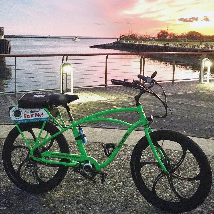 Pedego Electric Bikes available at the Ferry terminals in Cape May and Lewes