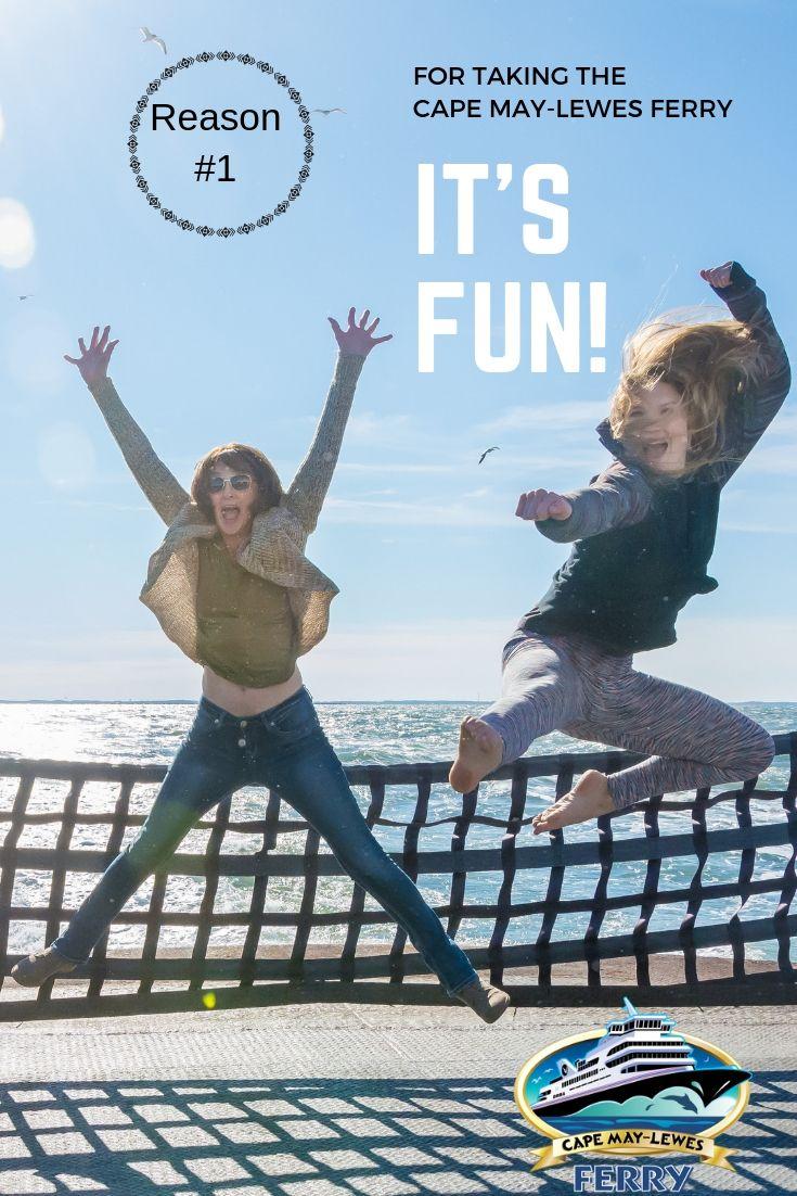 picture of Pinterest Post of the #1 Reason to Experience the Ferry - It's fun!