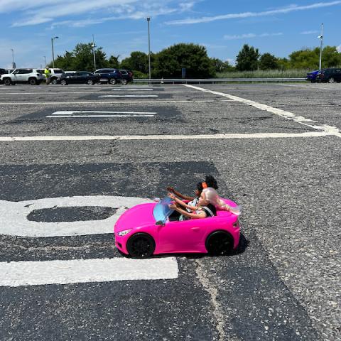 Barbie on the staging lane