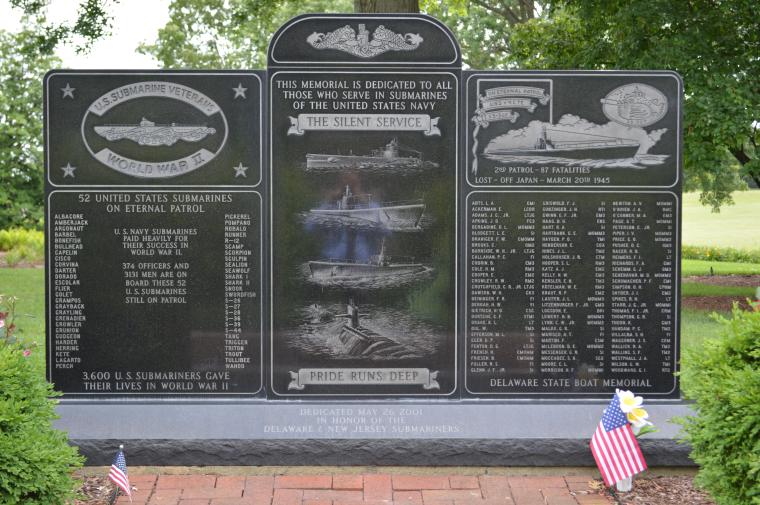 Submariner monument at Veterans Memorial Park, DE